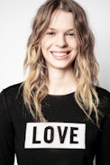 Gwendal Bis Love sweater - Women’s slogan sweater.