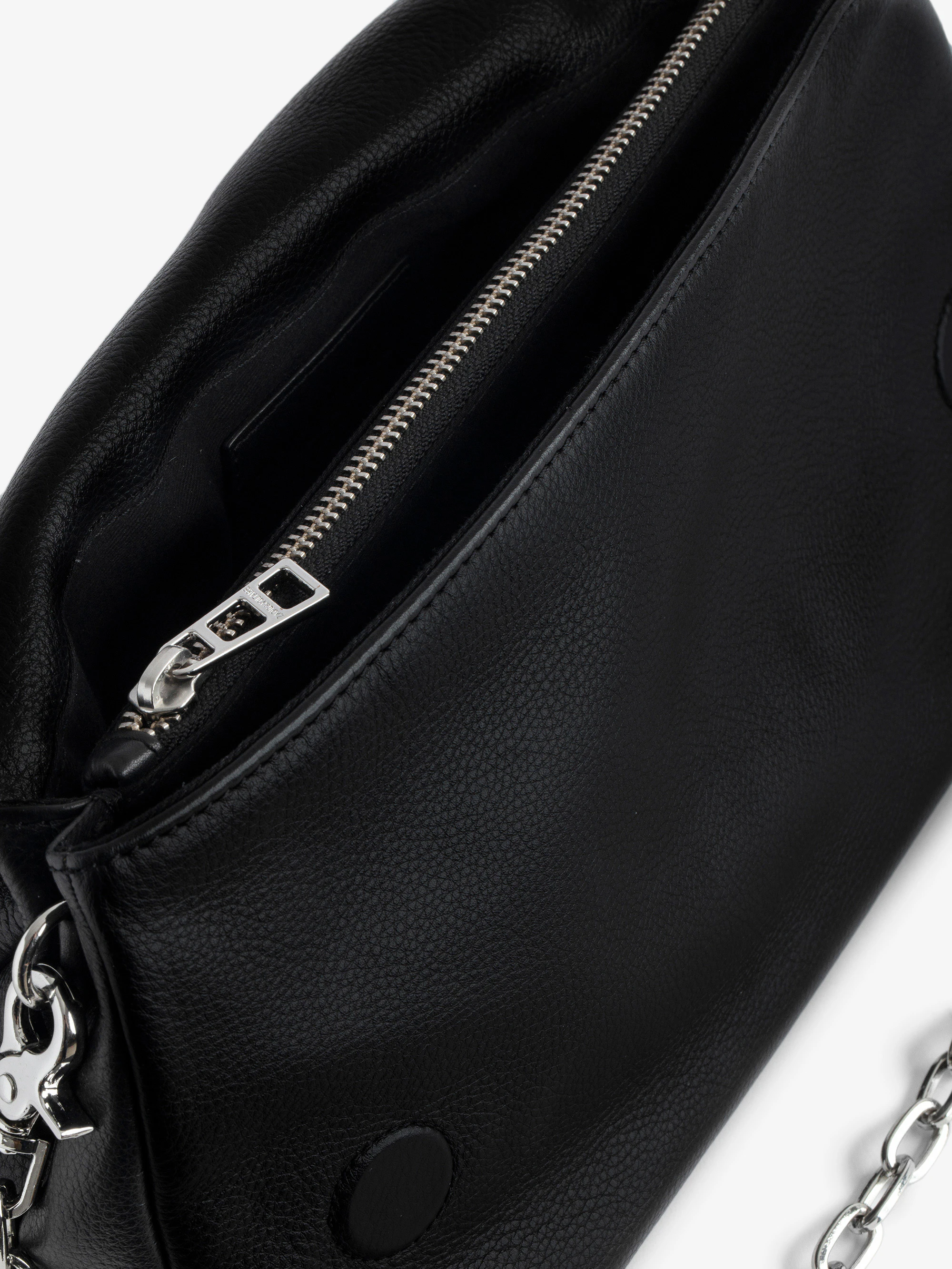 Zadig & Voltaire Lolita Grained Leather Shoulder Bag - Black