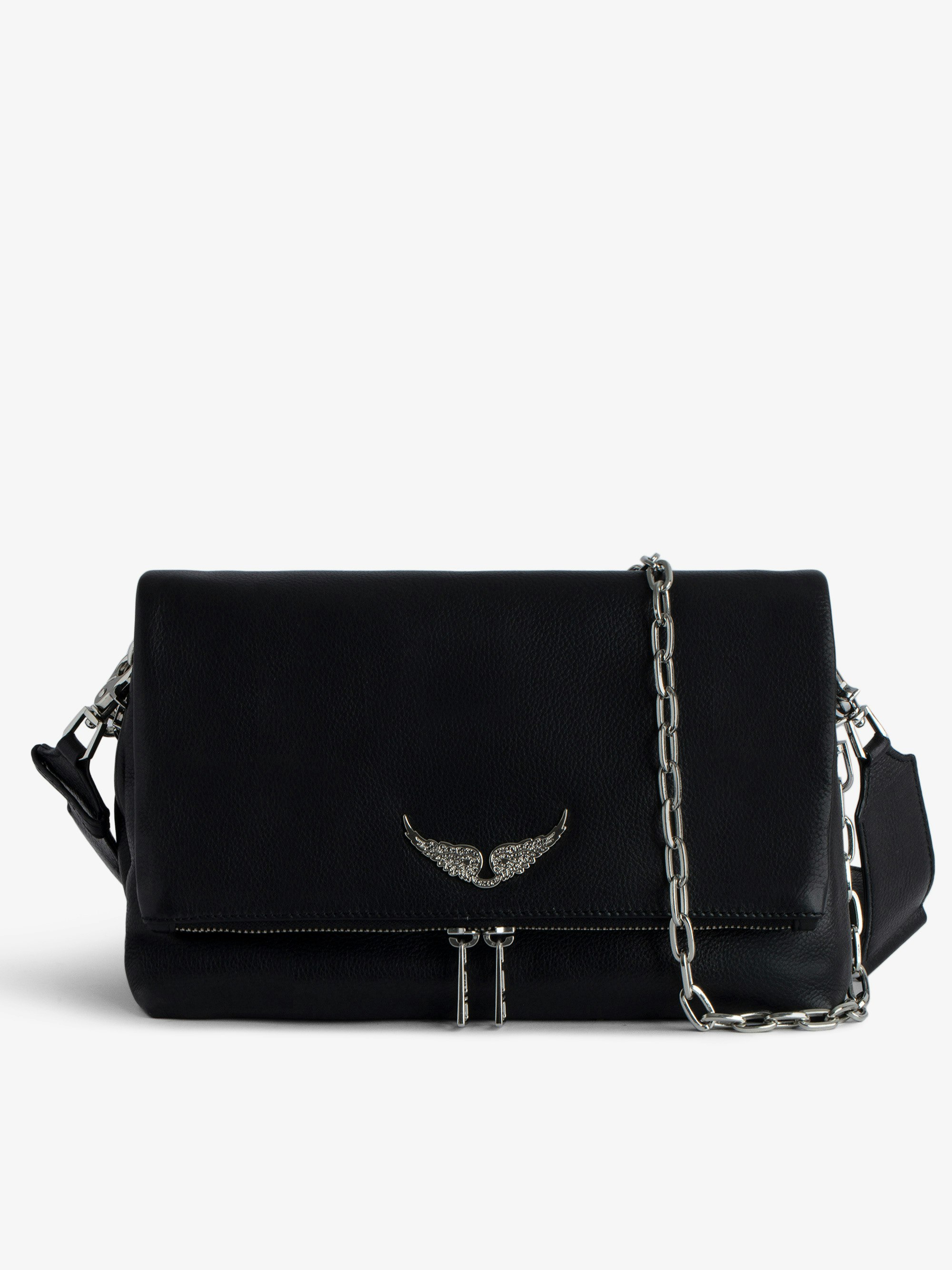 Rocky Bag - Black leather bag for women.