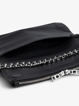 Rock Clutch - The iconic Rock women's leather clutch will take you seamlessly from day to evening.
It features a double chain and leather strap, so you can choose to wear it across the body or on the shoulder.