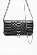 Rock Quilted Clutch - Rock iconic women’s quilted black leather clutch.