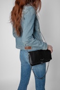 Rock Savage Clutch - Zip-up leather clutch bag