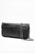 Rock Savage Clutch - Zip-up leather clutch bag