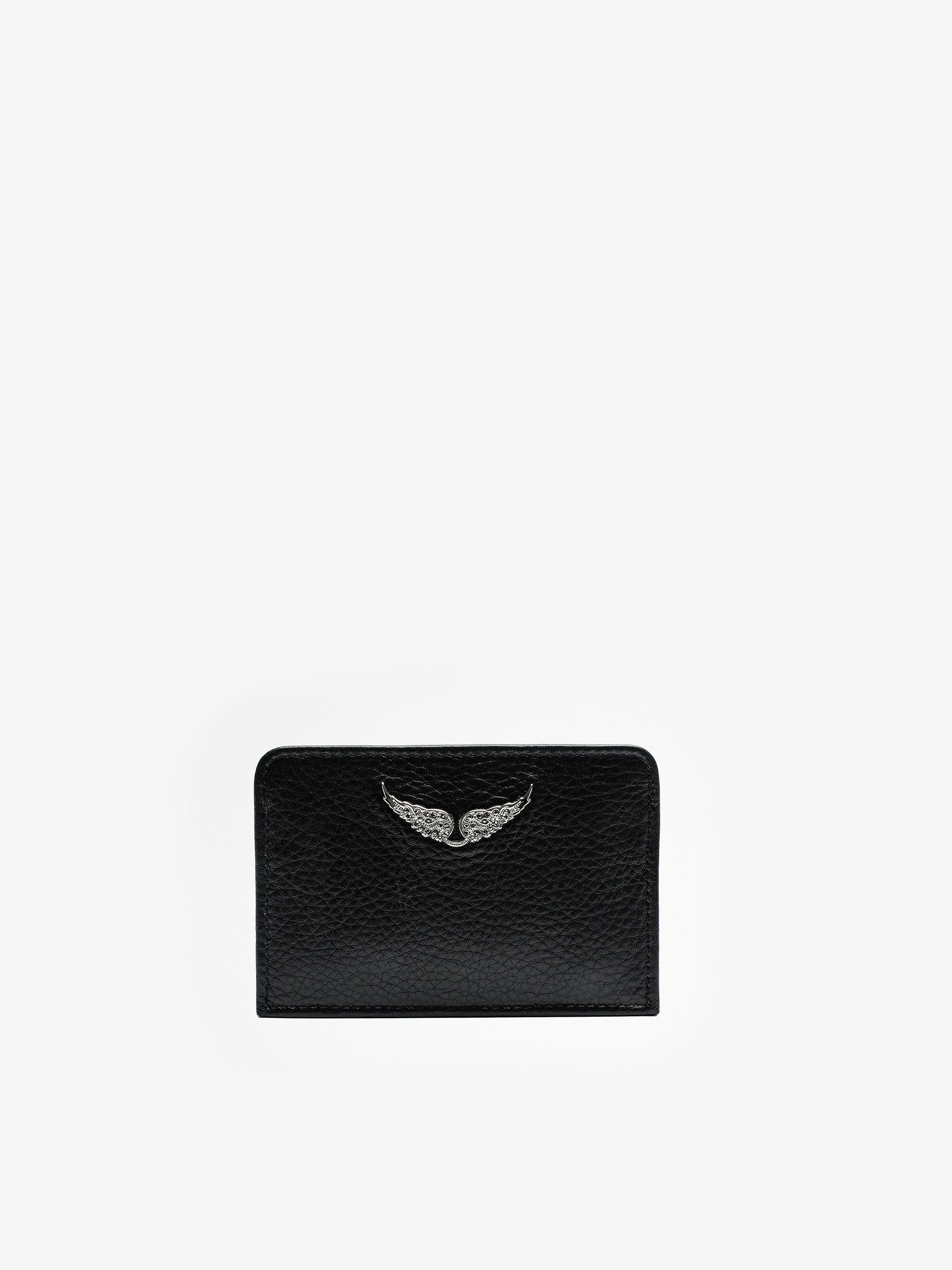 Card Case ZV Pass - ZV Pass women’s black leather card holder.