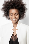 Veste Volly Crepe - Veste blanche femme, ajustée en crêpe