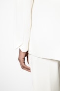 Veste Volly Crepe - Veste blanche femme, ajustée en crêpe