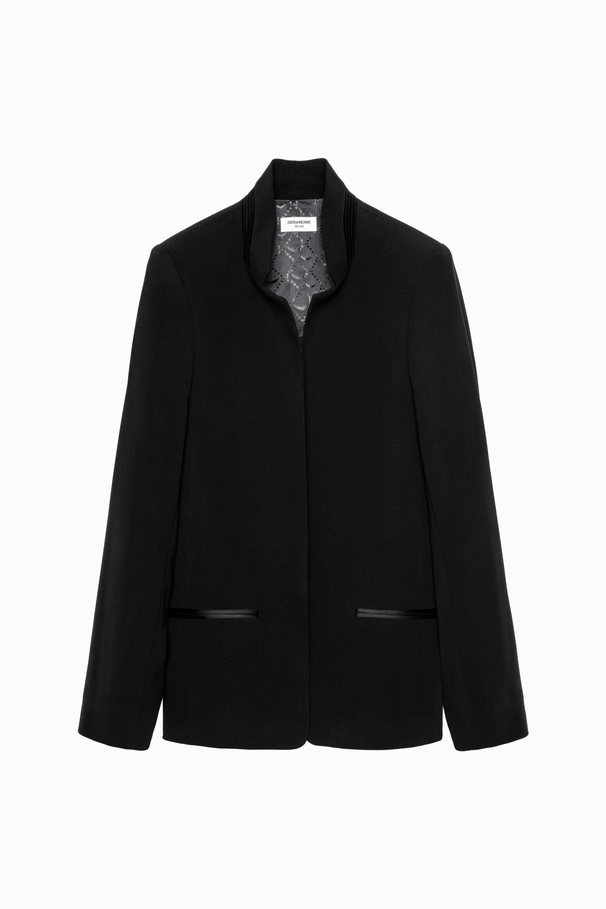 Volly Crepe Jacket - Fitted blazer in crepe mix