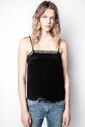 Carmen Silk Camisole - Silk and lace camisole