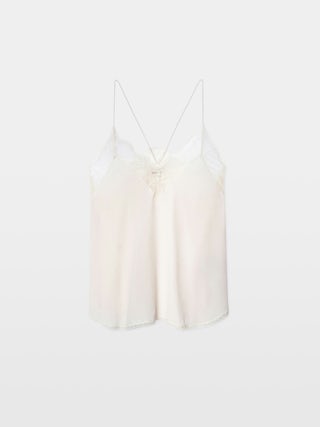 Top Lencero Christy 100% Seda - Top lencero de seda y encaje.