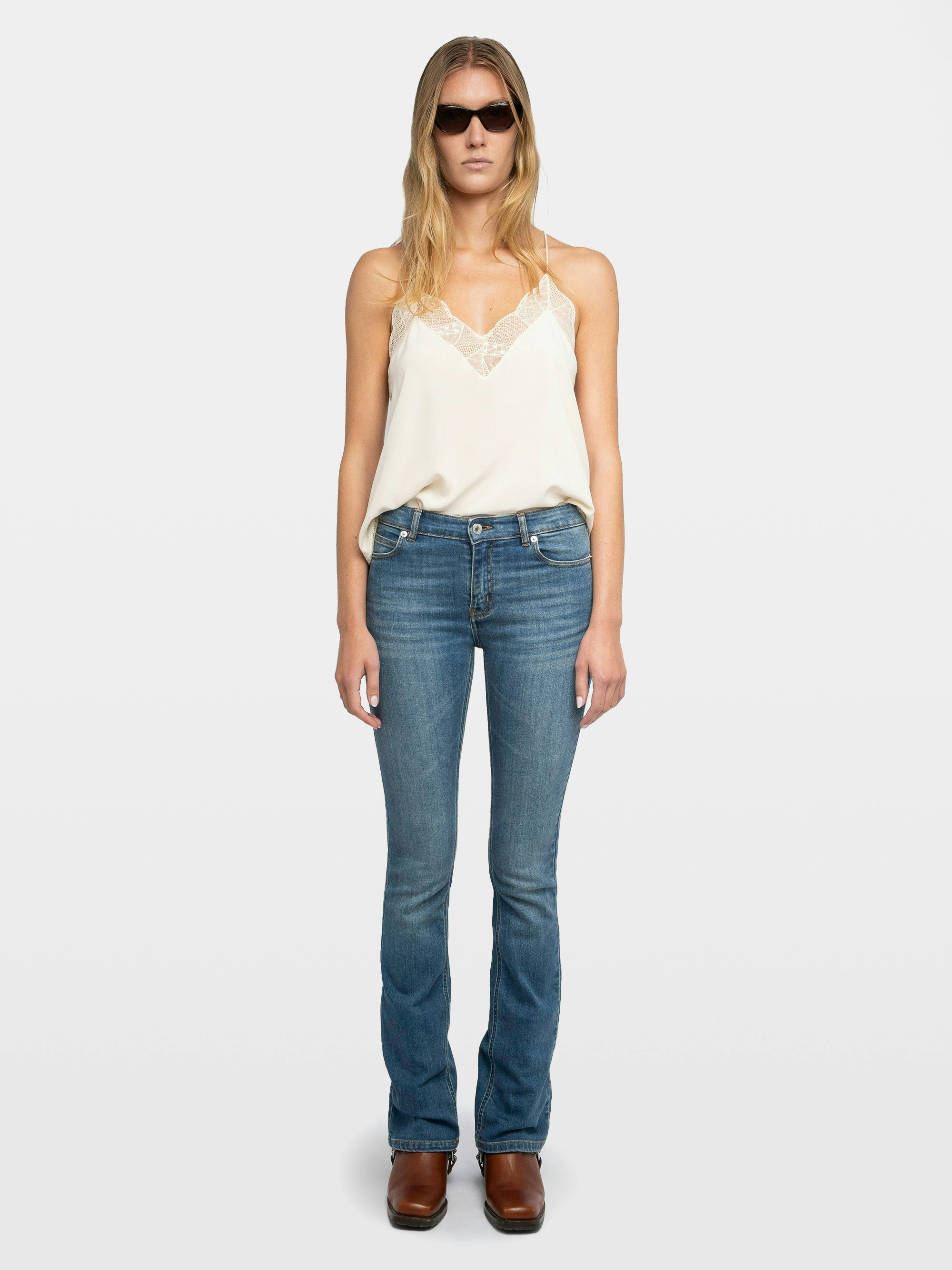 Silk Christy Camisole - Silk and lace camisole.