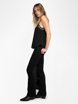 Caraco Christy Soie - Caraco en soie noir.