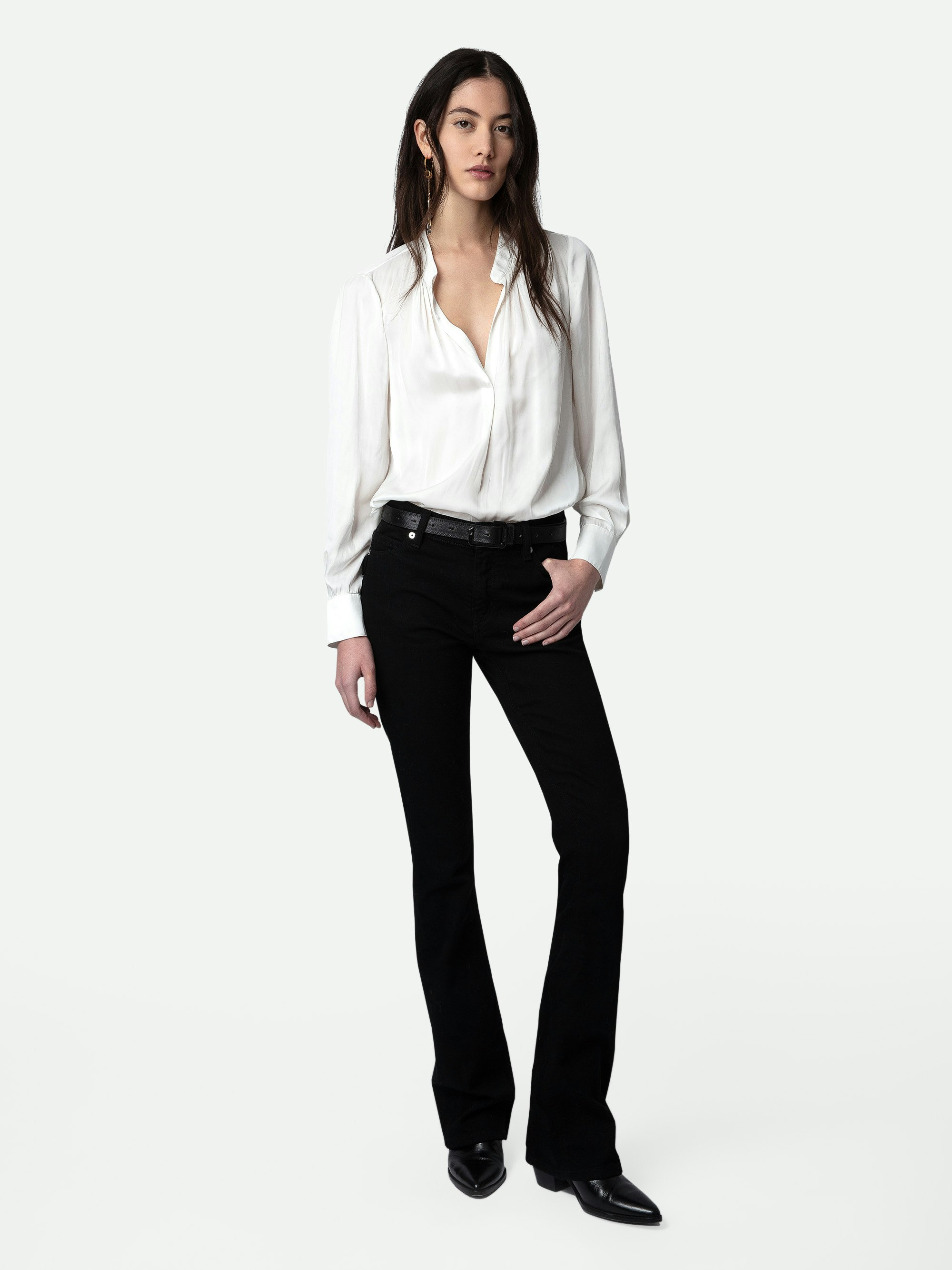Tink Satin Tunic - Zadig&Voltaire women's white top.