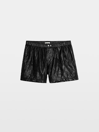 Short Pax de Cuero Arrugado - Short estilo bóxer de cuero arrugado.