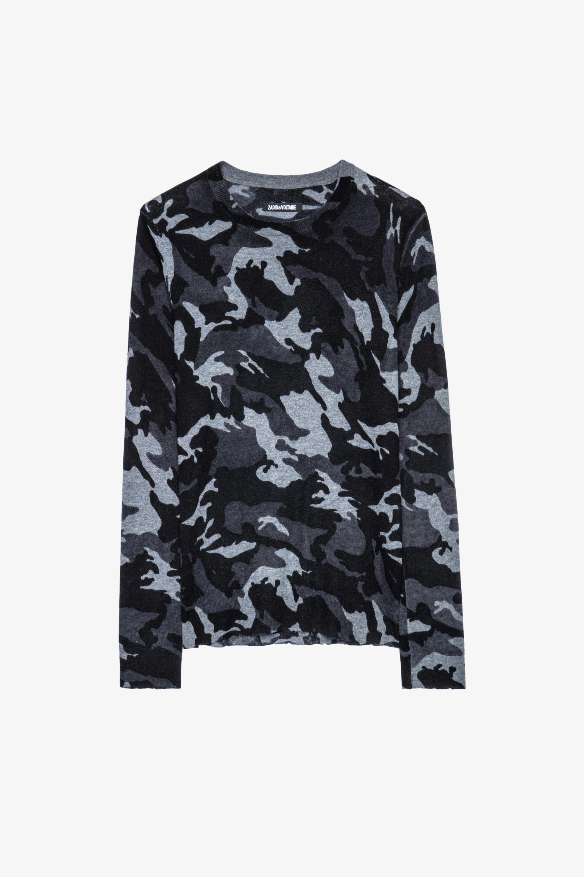 Pull Kennedy Bis Cachemire Printed camouflage cashmere pullover