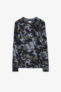 Pull Kennedy Bis Cachemire - Men’s cashmere jumper, camouflage print