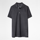 Trot Cold Dyed Polo shirt - Men's gray polo shirt.