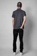 Trot Cold Dyed Polo shirt - Men's gray polo shirt.