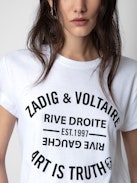 T-shirt Walk Blason - T-shirt en coton blanc.