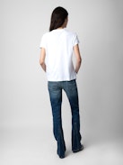 T-shirt Walk Blason - T-shirt en coton blanc.