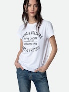 T-shirt Walk Blason - T-shirt en coton blanc.