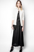 Robe Satin Remedy - Robe longue noire femme.
