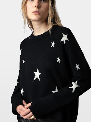 Markus 100% Cashmere Jumper - 100% cashmere sweater with motif.