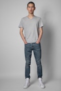 David Eco Jeans - Men's gray slim-fit jeans