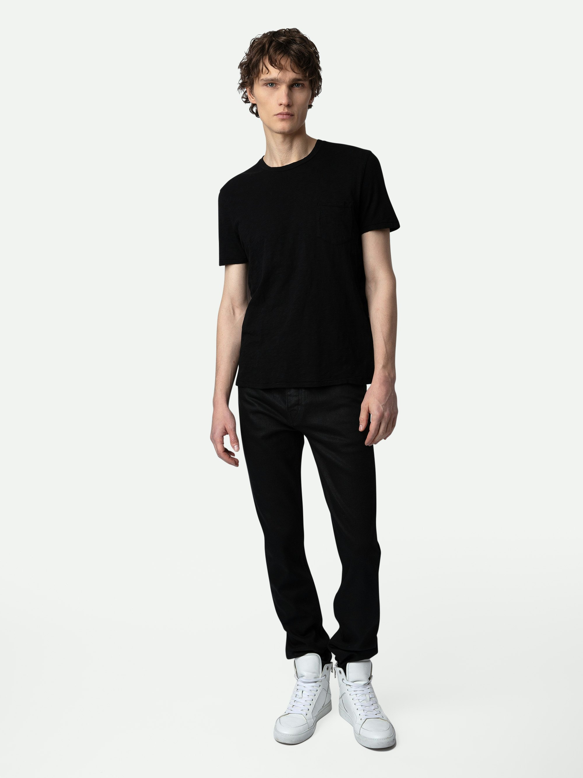 Camiseta Stockholm - Camiseta negra para hombre con cuello redondo.