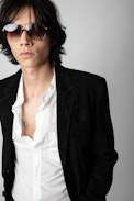 Valfried Crinkled Suede Blazer - Men’s black crinkled leather blazer