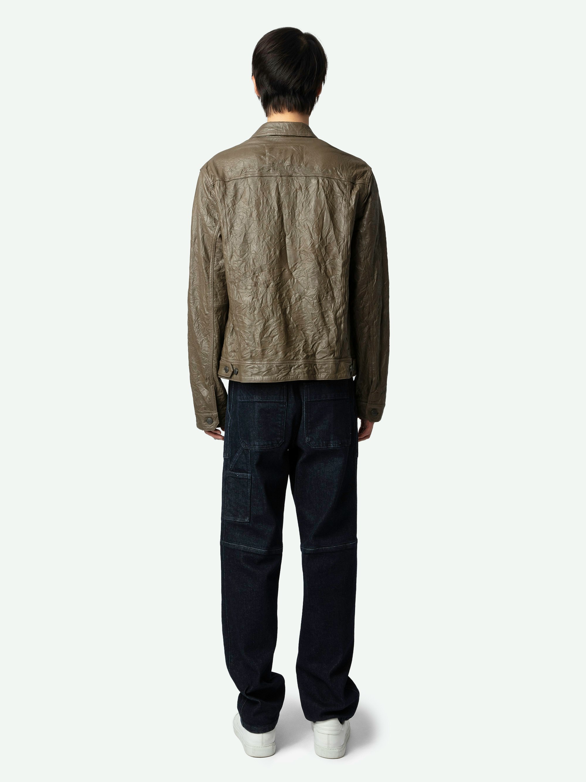 Base Crinkled Leather Jacket jacket beige men | Zadig&Voltaire Base Crinkled Leather Jacket jacket beige men | Zadig&Voltaire