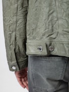 Base Crinkled Leather Jacket - Men's crinkled leather jacket.
