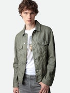 Base Crinkled Leather Jacket - Men's crinkled leather jacket.