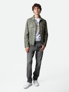 Base Crinkled Leather Jacket - Men's crinkled leather jacket.