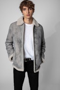 Lean Shearling Jacket - Men’s distressed shearling jacket