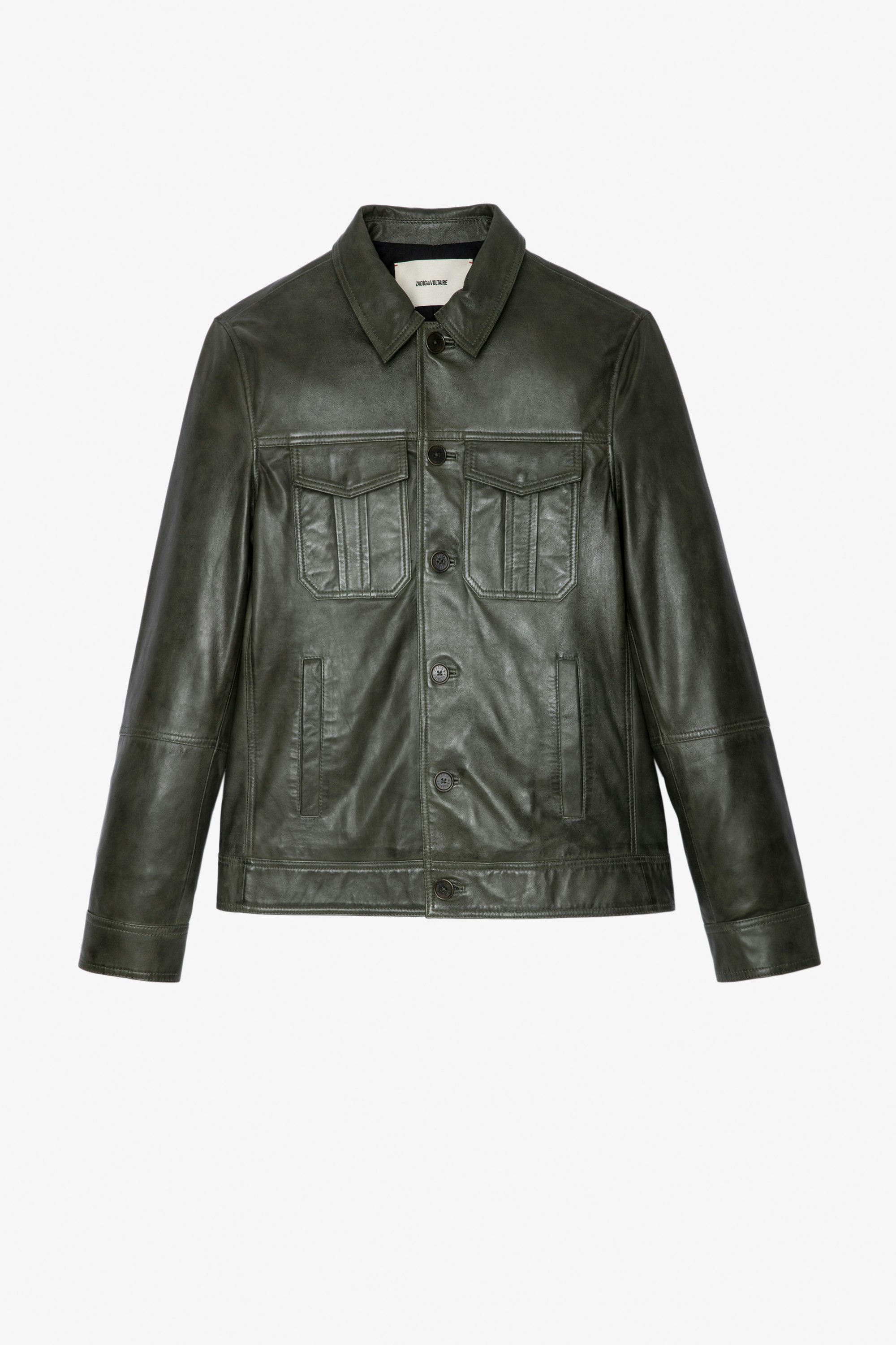 Lasso Leather Jacket Men's jacket in green leather