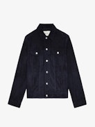 Base Suede Jacket - Men’s navy blue suede jacket