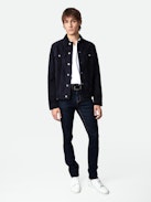 Base Suede Jacket - Men’s navy blue suede jacket