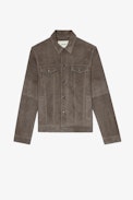 Cazadora Base de ante - Chaqueta gris de ante para hombre