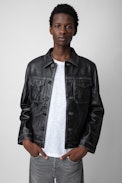 Lasso Vintage Leather Jacket - Unisex’s vintage black leather jacket.