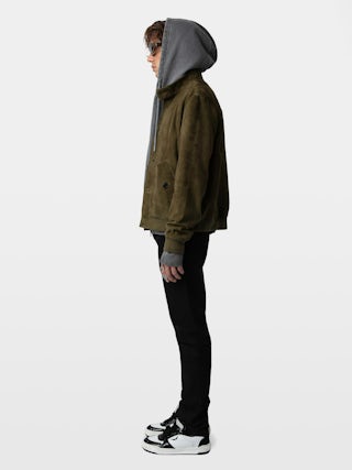 Lonni Suede Jacket - Suede jacket with stand-up collar, button fastening and long sleeves.