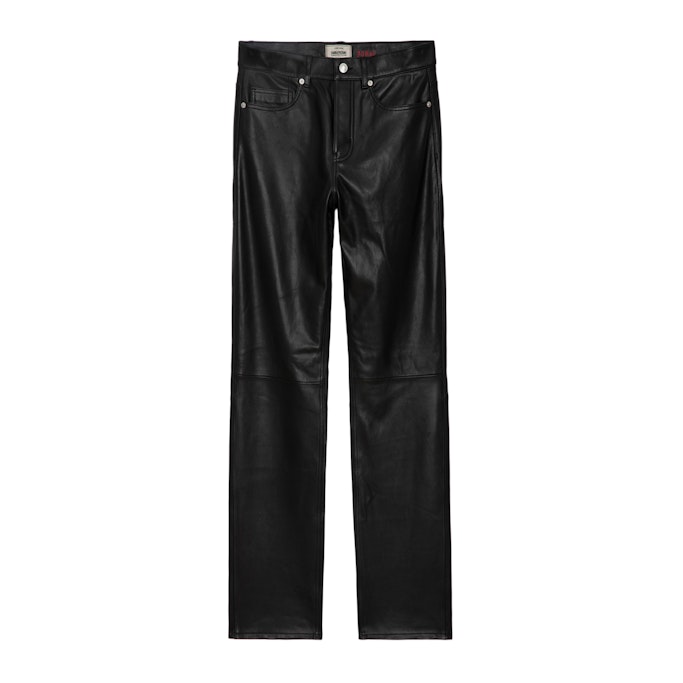 Zadig & Voltaire John Leather Trousers In Black