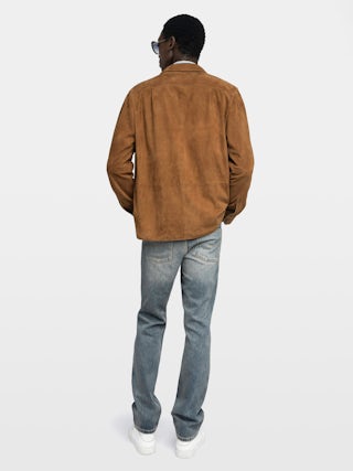Sergy Suede Shirt - Lightweight suede shirt with flap pockets and button fastening.