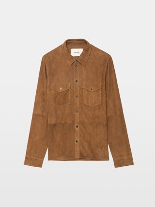 Sergy Suede Shirt - Lightweight suede shirt with flap pockets and button fastening.