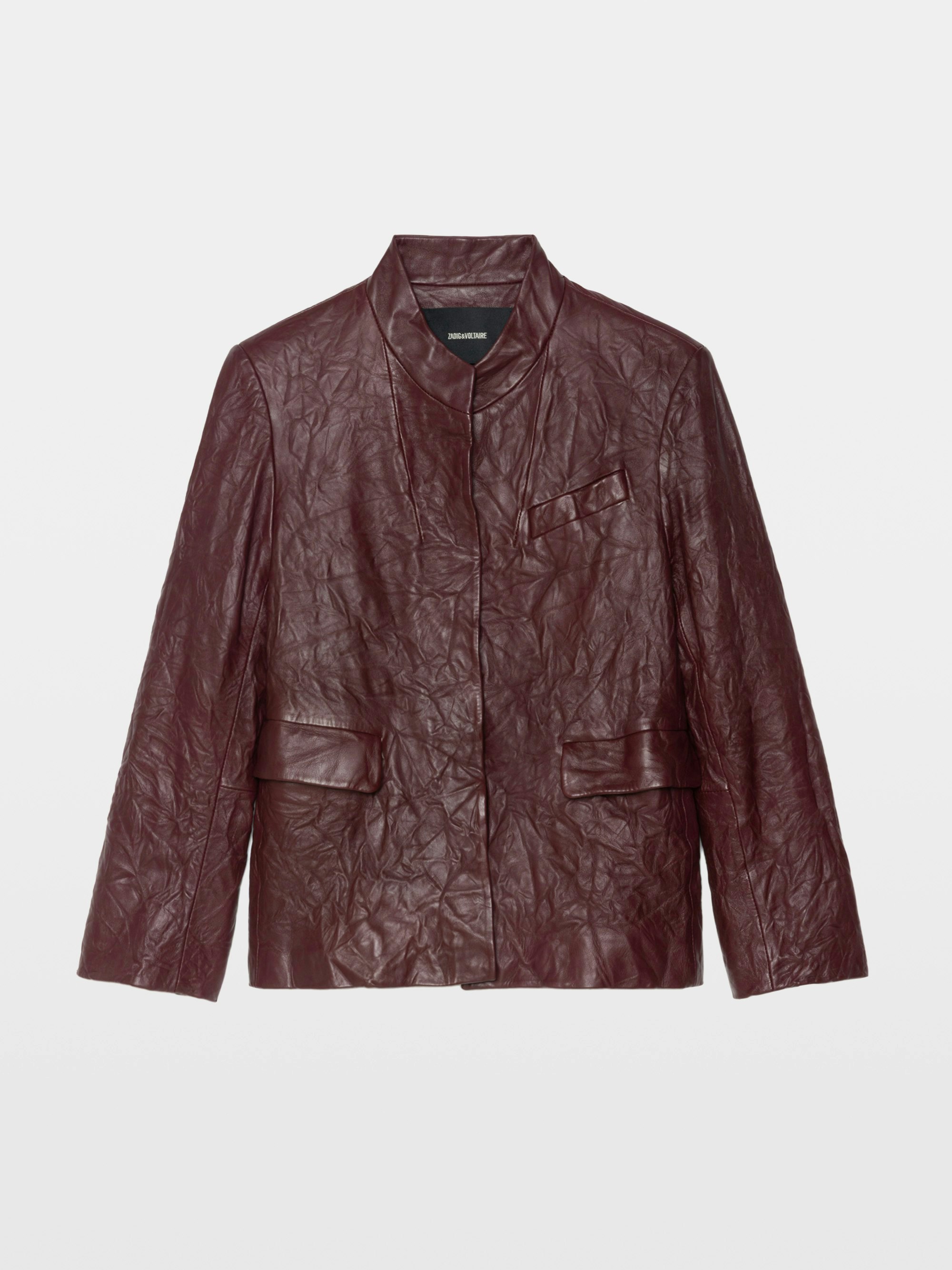 Lienna Leather Jacket with Pockets and Glossy Finish | Zadig&Voltaire