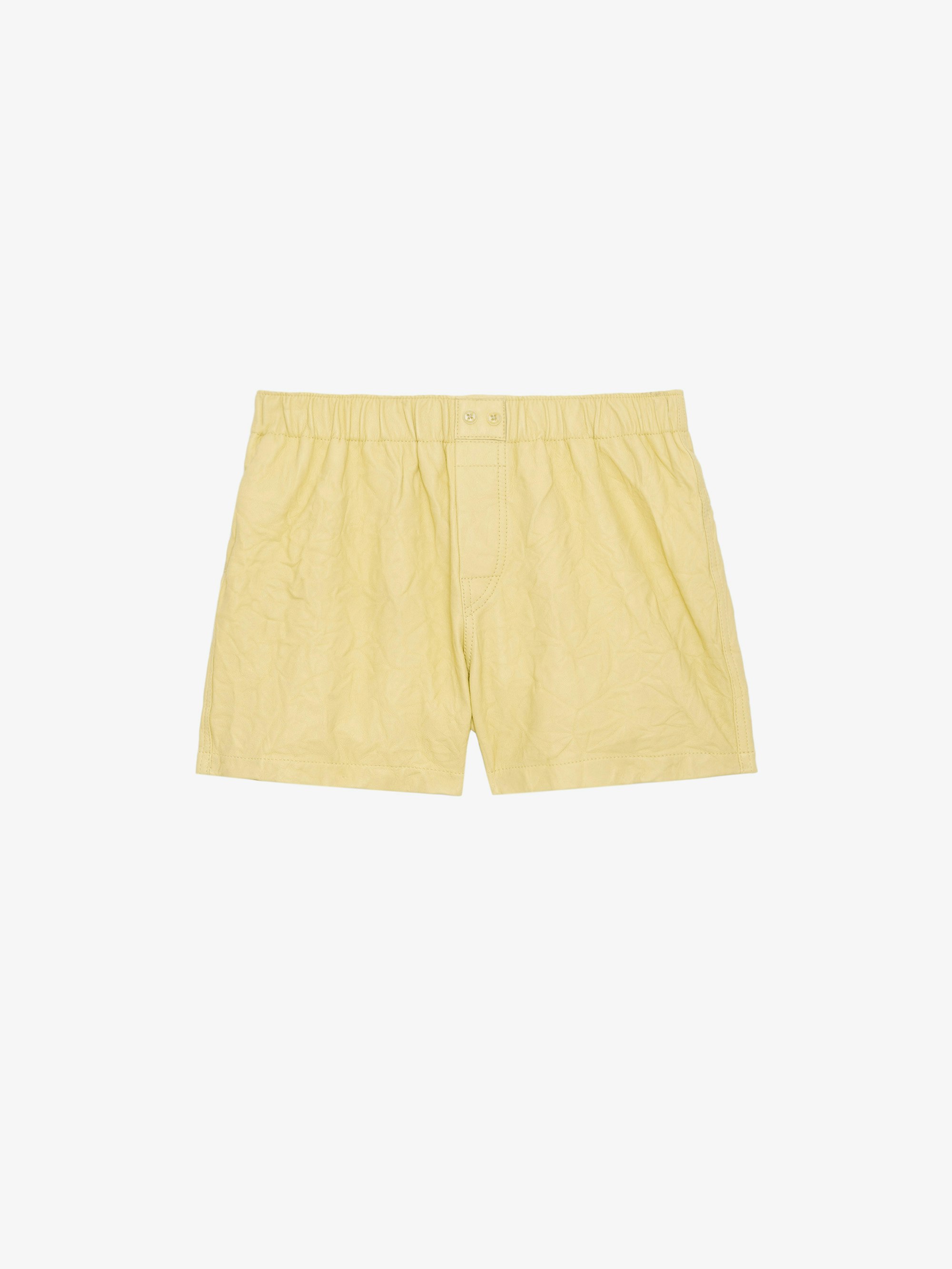 Women's Black Crinkled Leather Shorts | Zadig&Voltaire