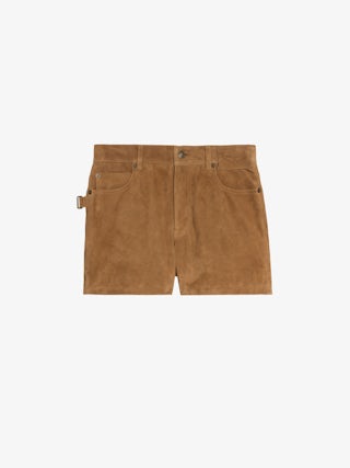 Shorts Sadys Wildleder - Bermuda-Shorts aus Wildleder mit mehreren Taschen.