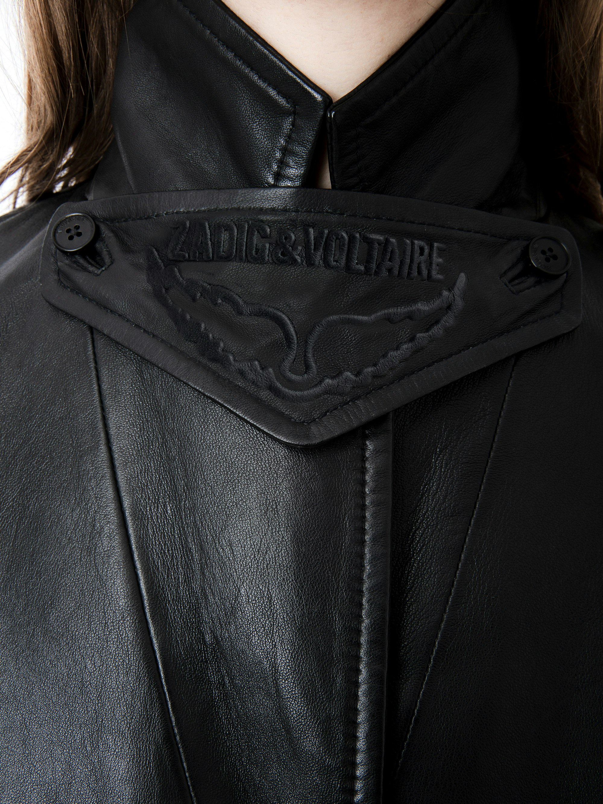Macari Leather Coat coat black unisex | Zadig&Voltaire