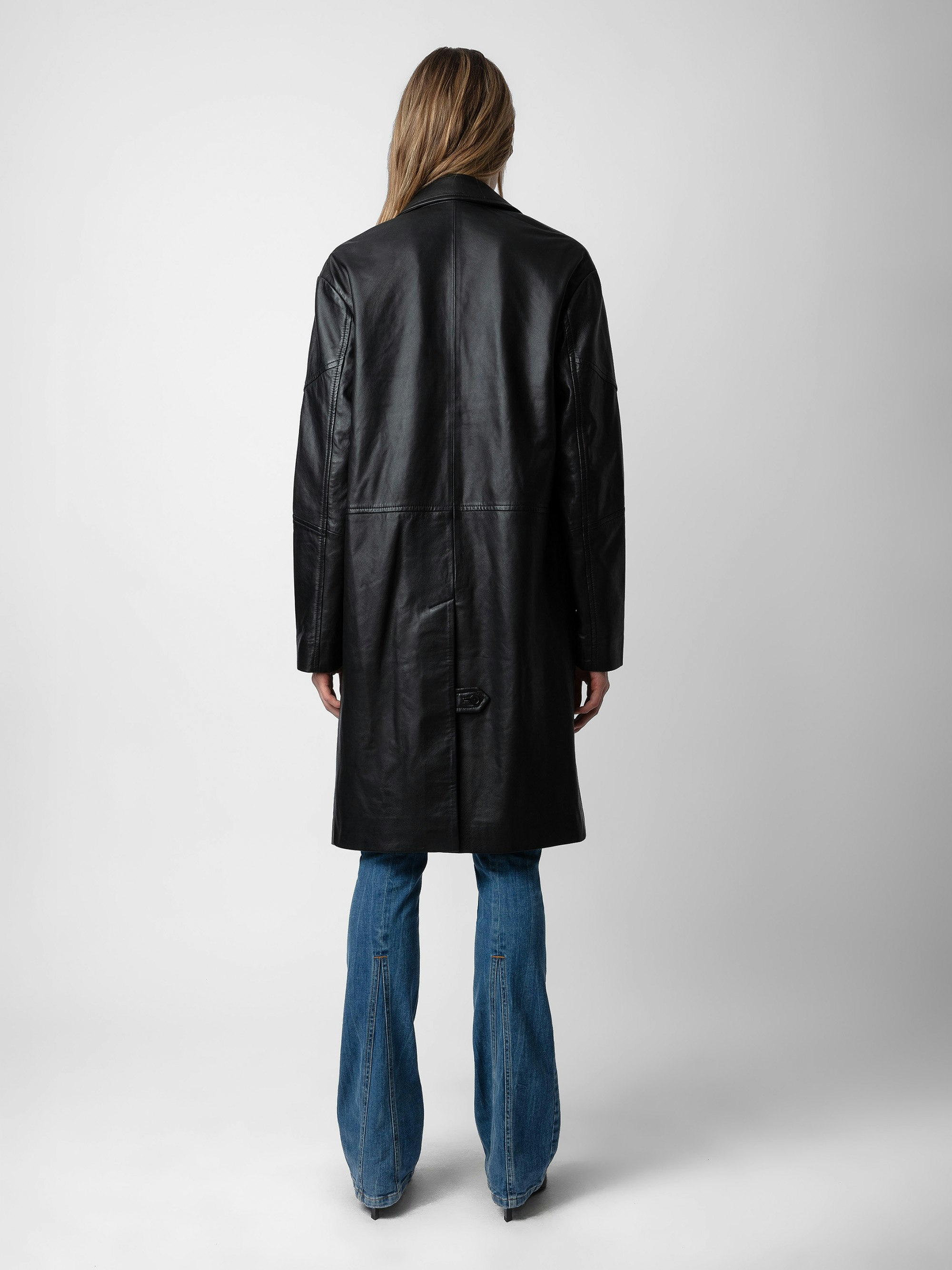 Macari Leather Coat coat black unisex | Zadig&Voltaire