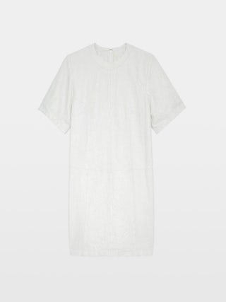 Dress Riddy Crinkled Leather - Short crinkled leather dress with short sleeves.