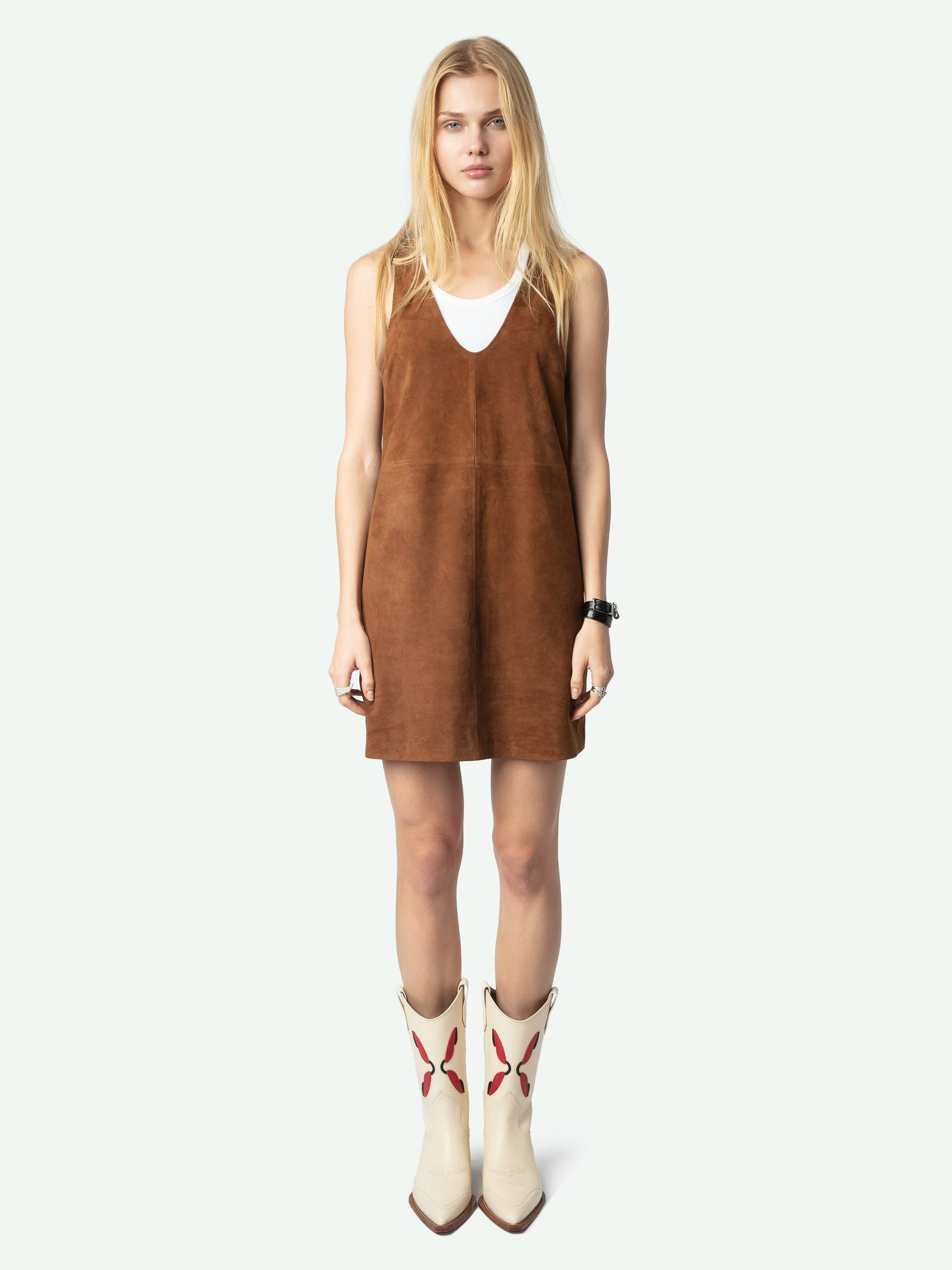 Rasha Crinkled Leather Dress dress black women | Zadig&Voltaire